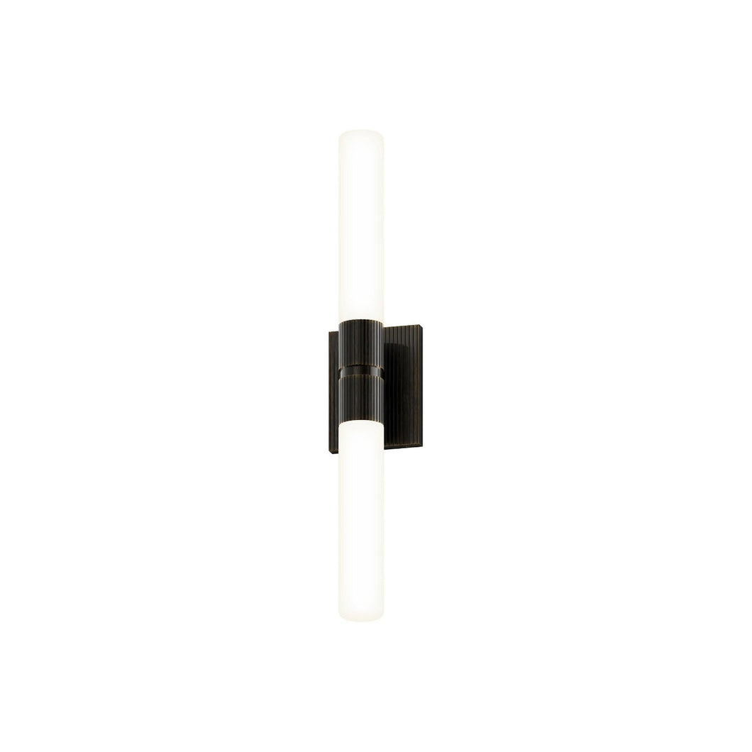 Scepter LED Bath Wall Light in Black Brass (Small).