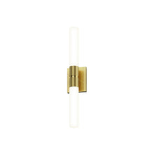 Load image into Gallery viewer, Scepter LED Bath Wall Light in Satin Brass (Small).
