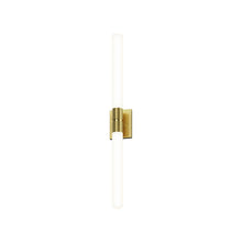 Load image into Gallery viewer, Scepter LED Bath Wall Light in Satin Brass (Medium).

