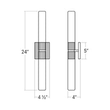 Load image into Gallery viewer, Scepter LED Bath Wall Light - line drawing.
