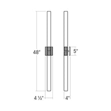 Load image into Gallery viewer, Scepter LED Bath Wall Light - line drawing.
