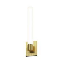 Load image into Gallery viewer, Scepter LED Wall Light in Satin Brass.
