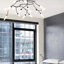 Load image into Gallery viewer, Vines™ LED Semi Flush Mount Ceiling Light in living room.
