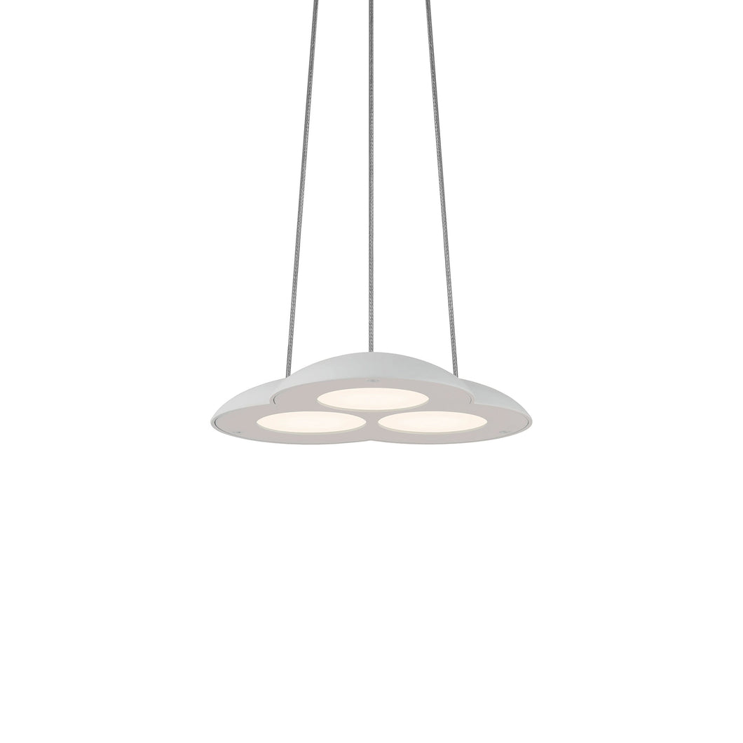 Cloud™ LED Pendant Light in Bright Satin Aluminum/Downlight (Small).