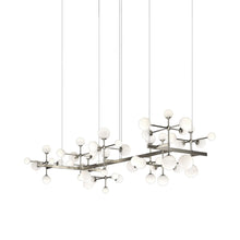 Load image into Gallery viewer, Nebula™ Zig Zag LED Pendant Light in Satin Nickel.
