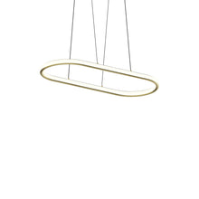 Load image into Gallery viewer, Luna Racetrack LED Pendant Light in Brass (Small).
