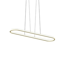 Load image into Gallery viewer, Luna Racetrack LED Pendant Light in Brass (Medium).
