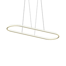 Load image into Gallery viewer, Luna Racetrack LED Pendant Light in Brass (Large).
