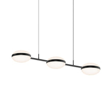 Load image into Gallery viewer, Pillows LED Pendant Light in Satin Black (3-Light Linear).
