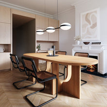 Load image into Gallery viewer, Pillows LED Pendant Light in living room.
