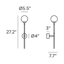 Load image into Gallery viewer, Galassia Wall Light - line drawing.
