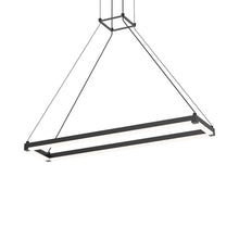 Load image into Gallery viewer, Stix Rectangle LED Pendant Light in Satin Black (Small).
