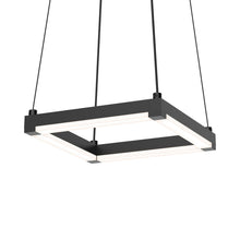 Load image into Gallery viewer, Stix Square LED Pendant Light in Bright Satin Aluminum (Medium).
