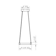 Load image into Gallery viewer, Stix Square LED Pendant Light in Bright Satin Aluminum (Small).
