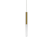 Load image into Gallery viewer, Acrylic LED Pendant Light in Gold (Small).
