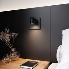 Load image into Gallery viewer, Suspenders® Standard Single LED Wall Light in bedroom.
