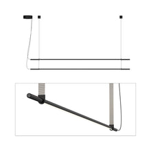 Load image into Gallery viewer, T.O. LED Pendant Light in Matte Black/Light Grey (2-Light).
