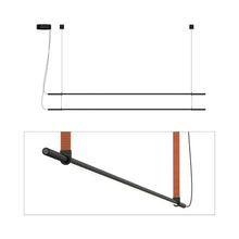 Load image into Gallery viewer, T.O. LED Pendant Light in Matte Black/Burnt Orange (2-Light).
