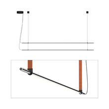 Load image into Gallery viewer, T.O. LED Pendant Light in Matte Chrome/Burnt Orange (2-Light).
