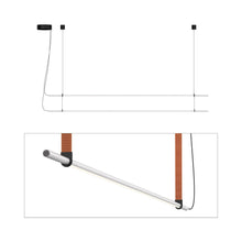 Load image into Gallery viewer, T.O. LED Pendant Light in Matte Light Grey/Burnt Orange (2-Light).

