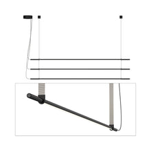 Load image into Gallery viewer, T.O. LED Pendant Light in Matte Black/Light Grey (3-Light).
