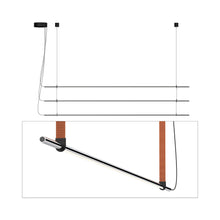 Load image into Gallery viewer, T.O. LED Pendant Light in Matte Chrome/Burnt Orange (3-Light).

