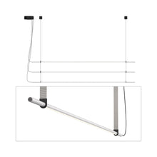 Load image into Gallery viewer, T.O. LED Pendant Light in Matte Light Grey/Light Grey (3-Light).
