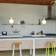 Load image into Gallery viewer, Alumina Sphere V LED Single Pendant Light in dining room.
