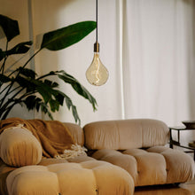Load image into Gallery viewer, Cylindrical Pendant Light in living room.
