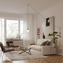 Load image into Gallery viewer, Enno Plug-In Pendant Light in bedroom.
