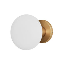 Load image into Gallery viewer, Lochan Oval Outdoor Wall Light in Brass.
