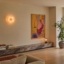 Load image into Gallery viewer, Magma Semi Flush Mount Ceiling Light in living room.
