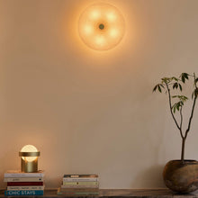 Load image into Gallery viewer, Magma Semi Flush Mount Ceiling Light in living room.
