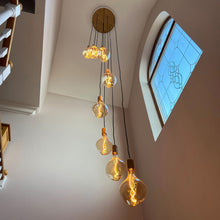 Load image into Gallery viewer, Nine Multi Light Pendant Light in Detail.
