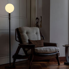 Load image into Gallery viewer, Poise Sphere V LED Adjustable Floor Lamp in living room.
