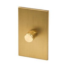 Load image into Gallery viewer, Rotary Wall Dimmer in Brass (Single Rotary).
