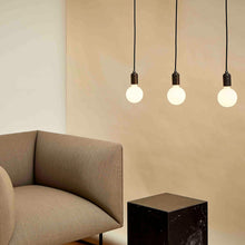 Load image into Gallery viewer, Sphere III Medium Base G31 Type LED Bulb in living room.

