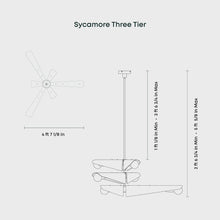 Load image into Gallery viewer, Sycamore Chandelier - line drawing.
