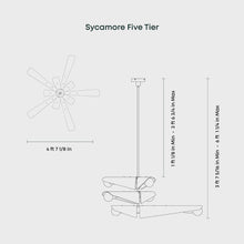 Load image into Gallery viewer, Sycamore Chandelier - line drawing.
