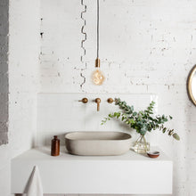 Load image into Gallery viewer, Voronoi I Plug-In Pendant Light in bathroom.
