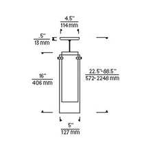Load image into Gallery viewer, Echo Grande Pendant Light - line drawing.

