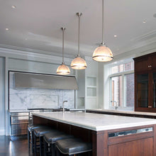 Load image into Gallery viewer, ELEMENT 3-Inch Round Bevel Recessed Trim in dinning room.
