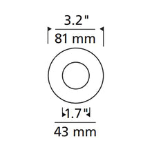Load image into Gallery viewer, ELEMENT 3-Inch Round Bevel Recessed Trim - line drawing.
