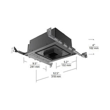Load image into Gallery viewer, ELEMENT 3-Inch Round IC Rated LED Adjustable Recessed Housing - line drawing.
