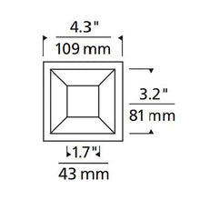 Load image into Gallery viewer, ELEMENT 3-Inch Square Bevel Recessed Trim - line drawing.
