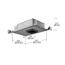 Load image into Gallery viewer, Entra CL 3-Inch Round IC Rated LED Recessed Housing - line drawing.
