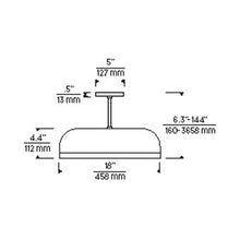 Load image into Gallery viewer, Kosa LED Flush Mount Ceiling Light - line drawing.
