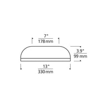 Load image into Gallery viewer, Kosa LED Flush Mount Ceiling Light - line drawing.
