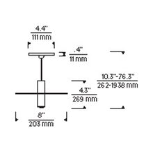 Load image into Gallery viewer, Mini Ponte LED Low Voltage Pendant Light - line drawing.
