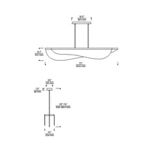 Load image into Gallery viewer, Nyra LED Linear Suspension Light - line drawing.
